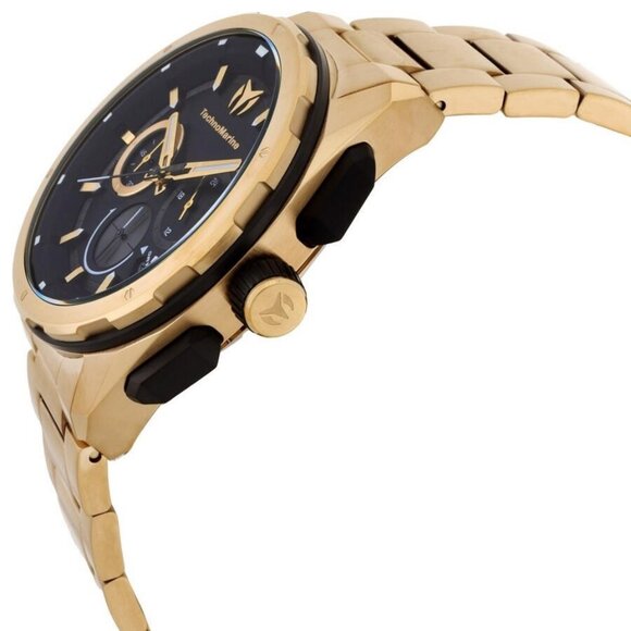 NWT Authentic Technomarine Ocean Chronograph GMT Quartz Black Dial Men's Watch - Picture 2 of 3